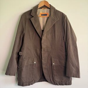 Waterville brown button down canvas jacket made in Italy size 52